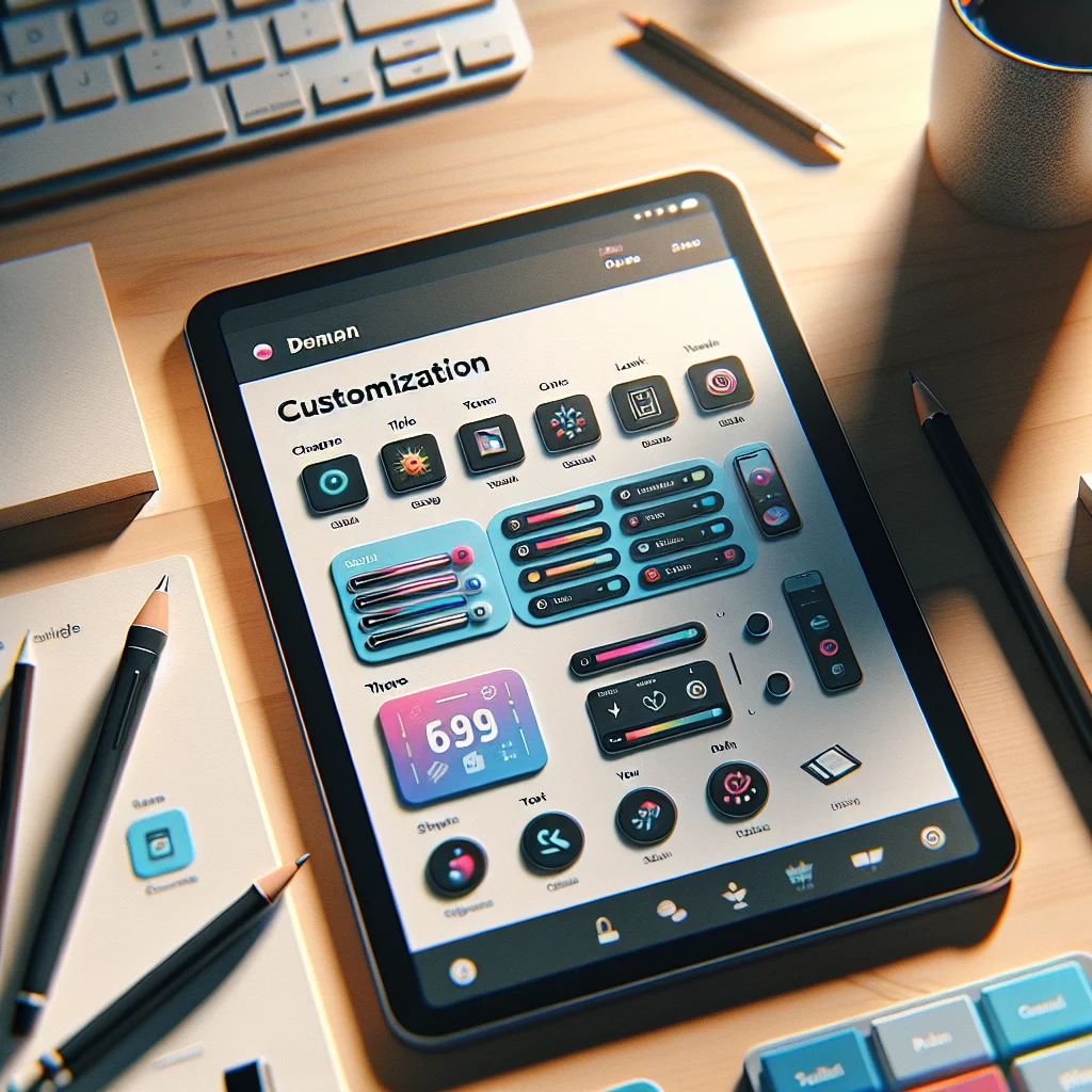 Customization options in Daman application
