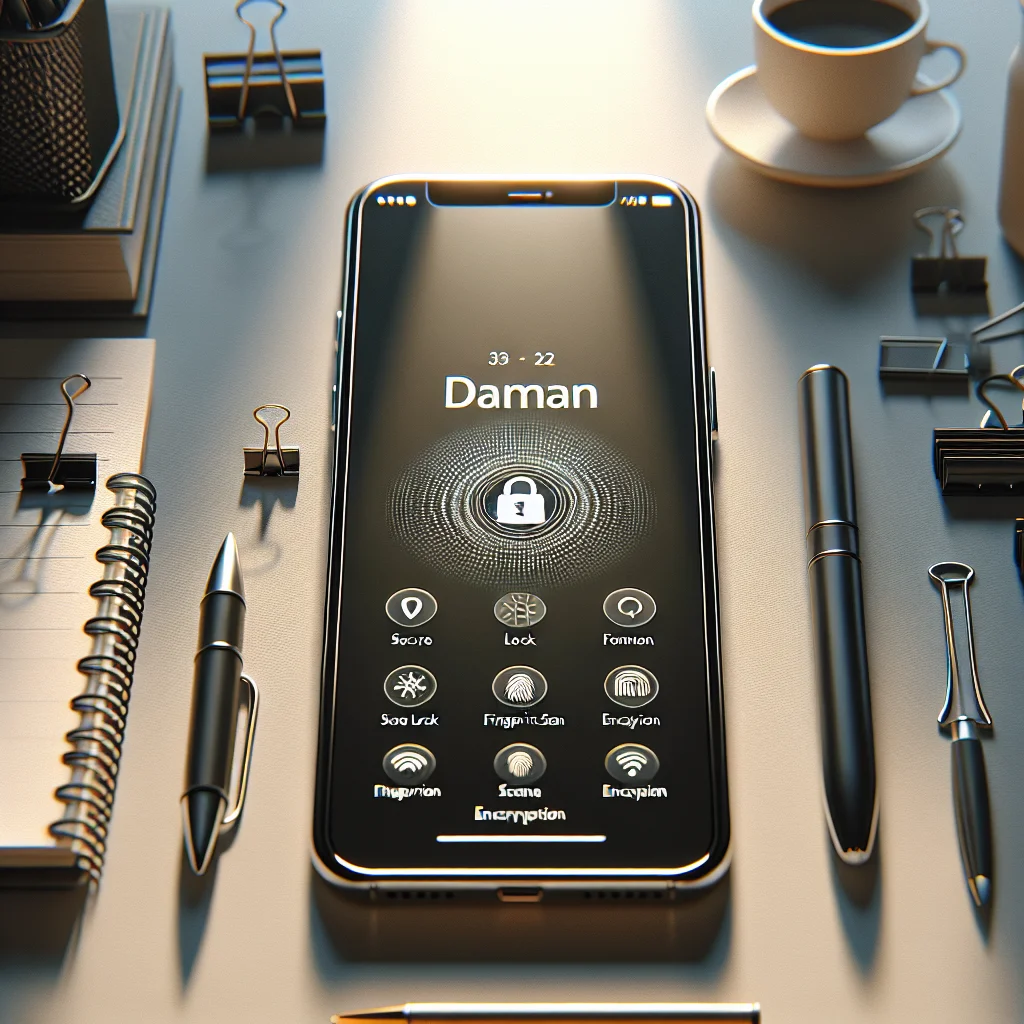 Daman app showcasing its advanced security features