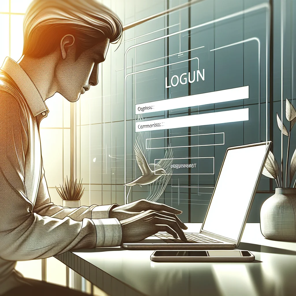 Entering credentials on the login page