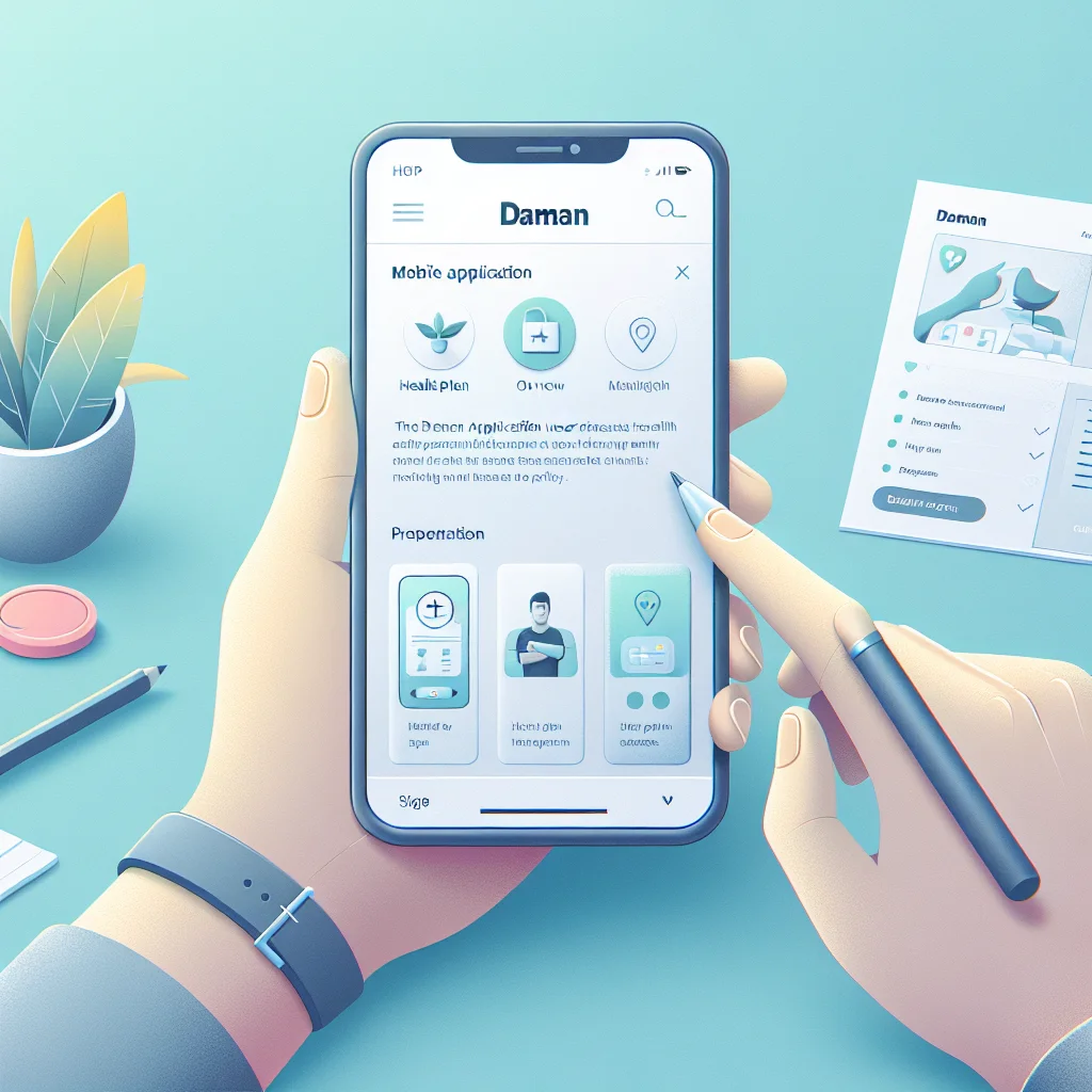 Screenshot of Daman Application user interface