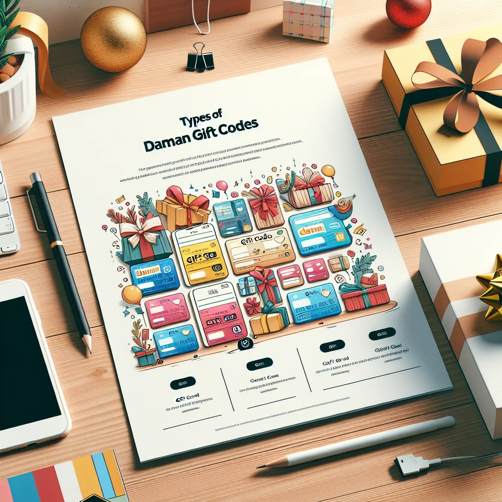 Types of Daman Gift Codes
